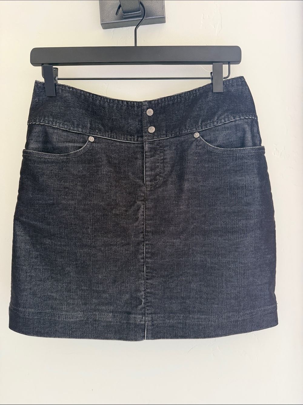 Athleta Black Corduroy Mini Skirt